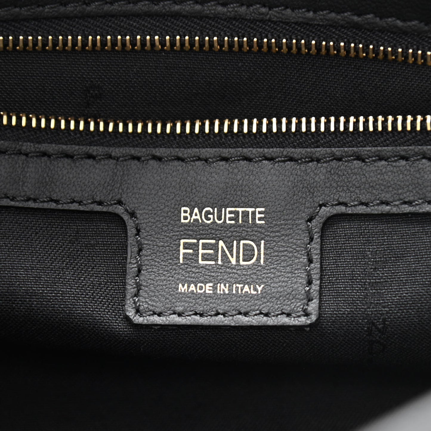 Nappa FF 1974 Embossed Baguette Black