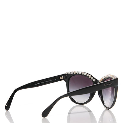 Chanel Freshwater Cultured Pearl Butterfly Sunglasses 6040 H Black 3 of 7