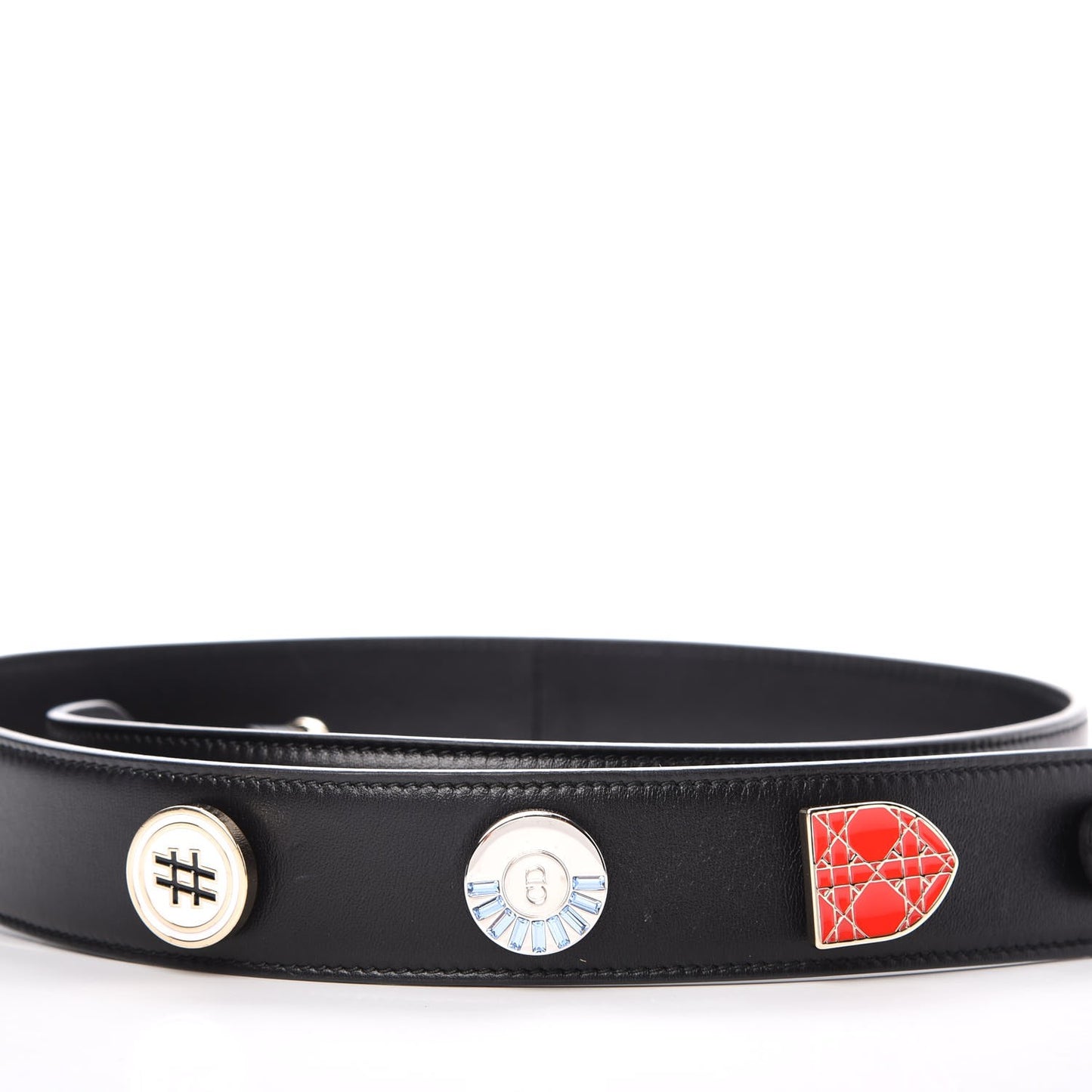 Lambskin Cannage Small Lucky Badges My Lady Dior Black