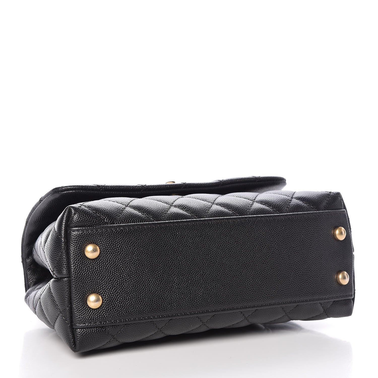 Chanel Caviar Lizard Embossed Quilted Mini Coco Handle Flap Black 5 of 11