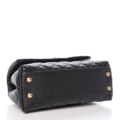 Chanel Caviar Lizard Embossed Quilted Mini Coco Handle Flap Black 5 of 11