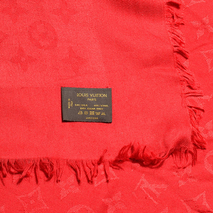 Louis Vuitton Silk Wool Monogram Shawl Pomme D'Amour 5 of 5