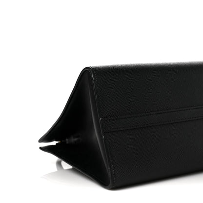 Prada Saffiano Cuir Calfskin Medium Monochrome Top Handle Tote Black 6 of 7
