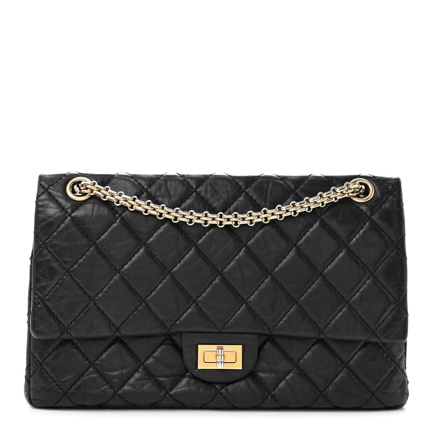Chanel Aged Calfskin Quilted 2.55 Reissue 226 Flap Black 1 of 13