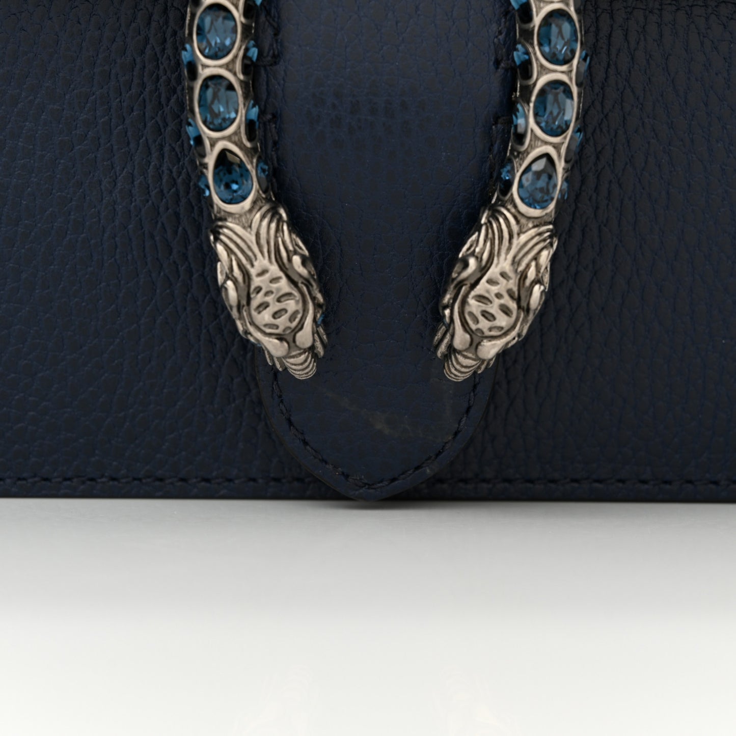 Dollar Calfskin Crystal Small Dionysus Shoulder Bag Blue Agata Montana Sapphire