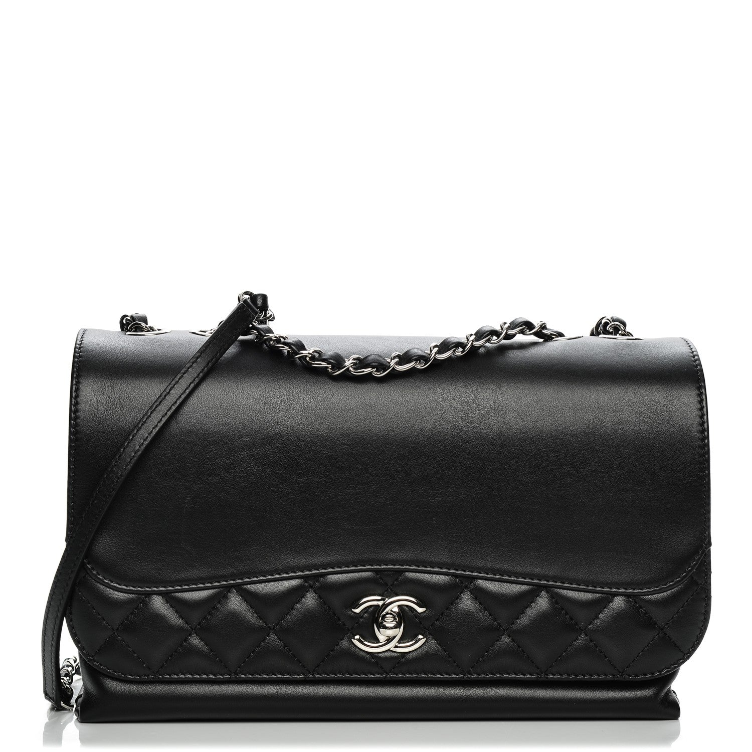 Chanel Calfskin Jumbo Tramezzo Flap Black 1 of 7