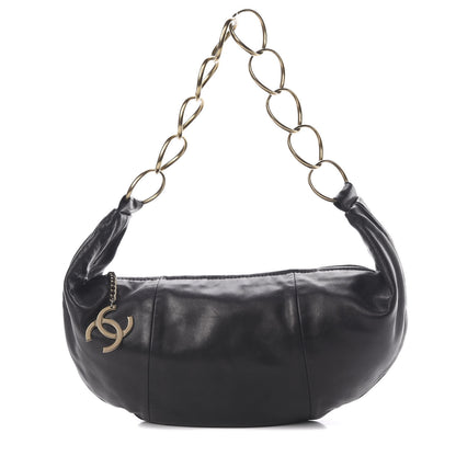 Chanel Lambskin Small Chain Hobo Black 1 of 10