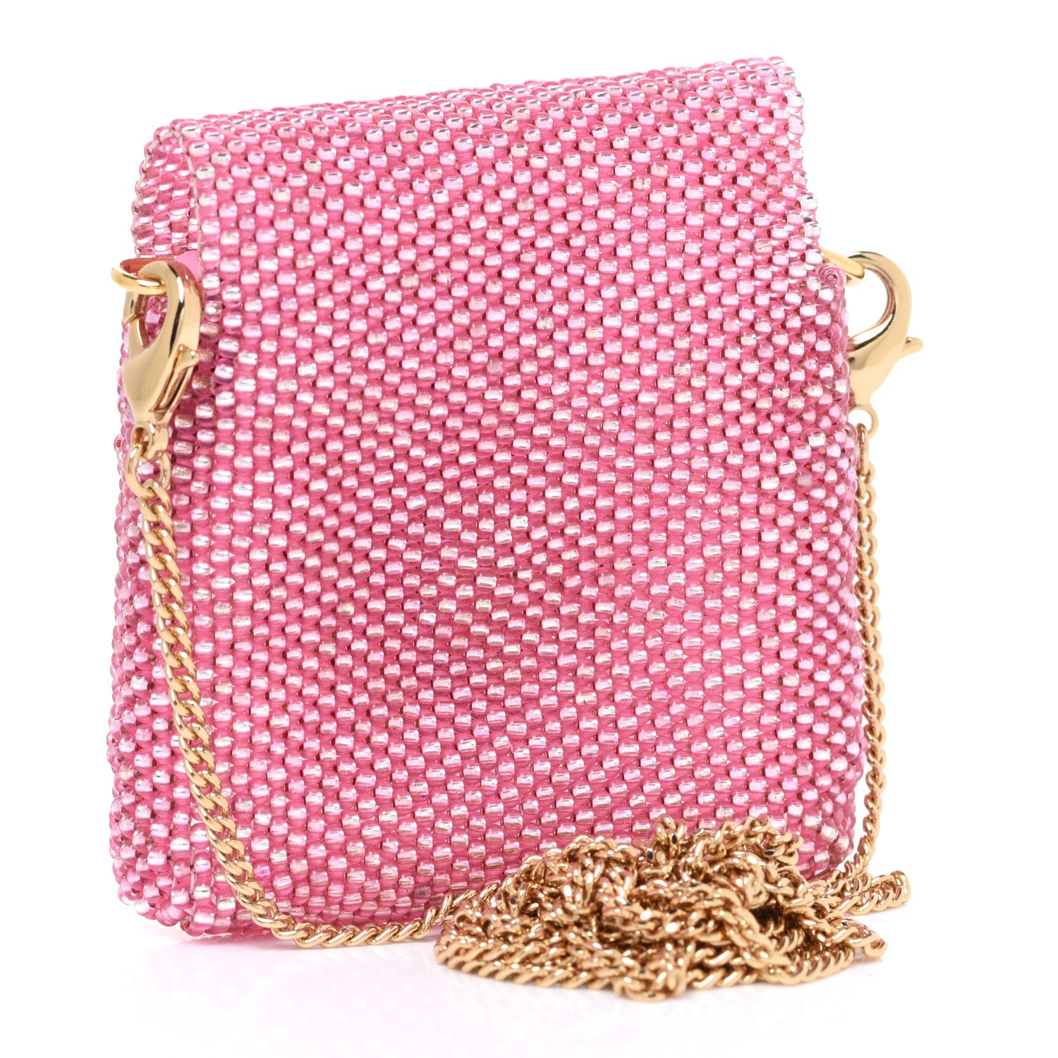 Fendi Glass Beaded Mini Pico Baguette Charm Orchidea 3 of 6