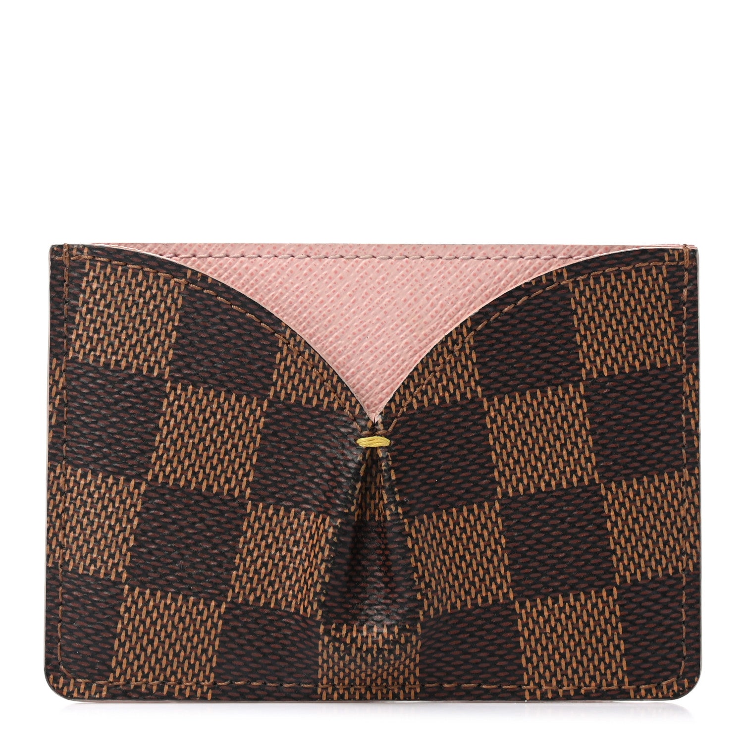 Louis Vuitton Damier Ebene Caissa Card Holder Rose Ballerine 1 of 8