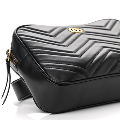 Gucci Calfskin Matelasse Mens GG Marmont Belt Bag 90 36 Black 9 of 11