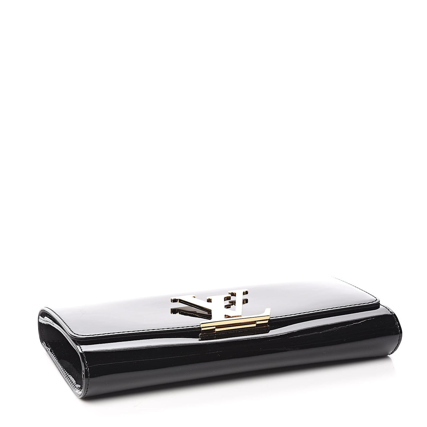 Patent Louise Clutch Black