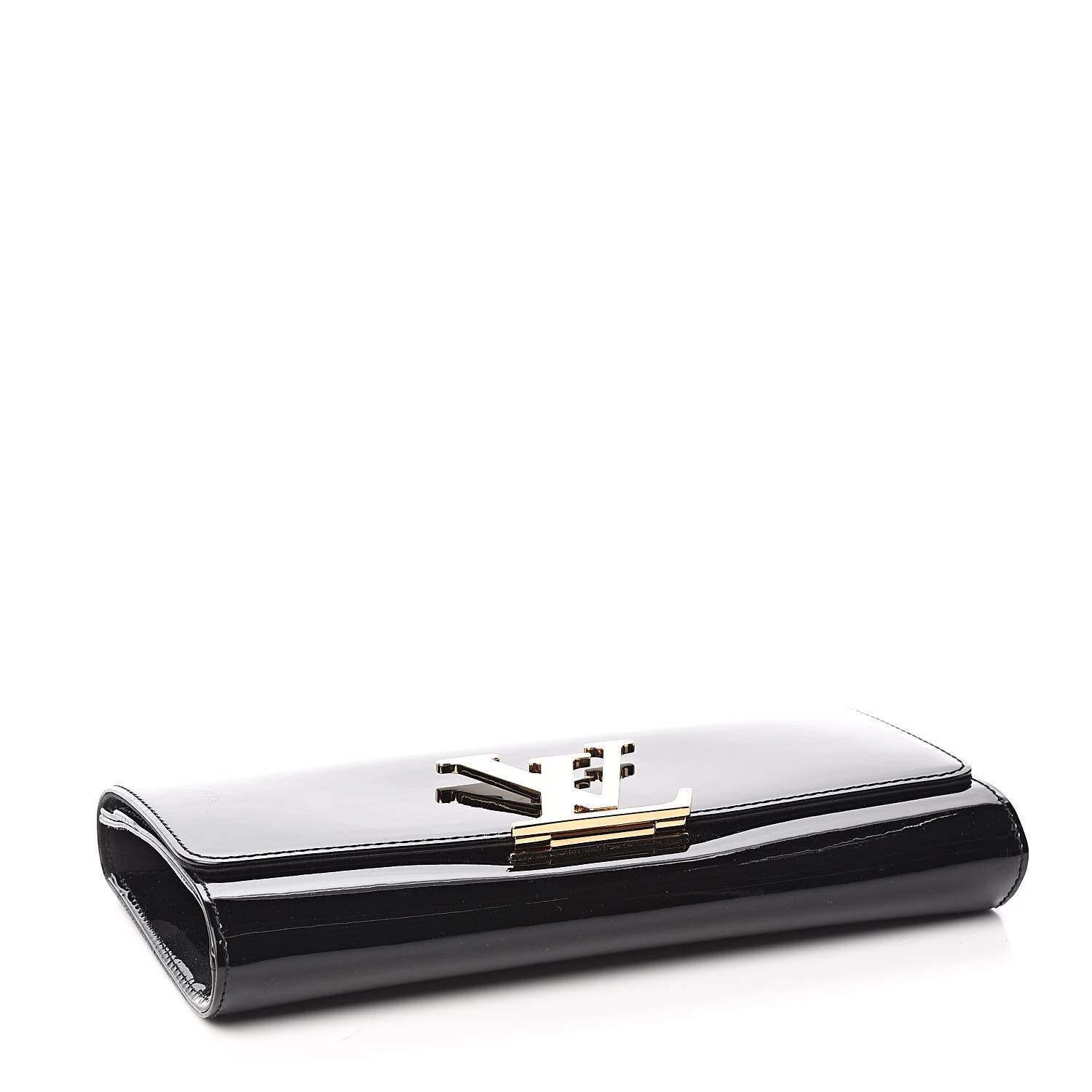 Louis Vuitton Patent Louise Clutch Black 4 of 7