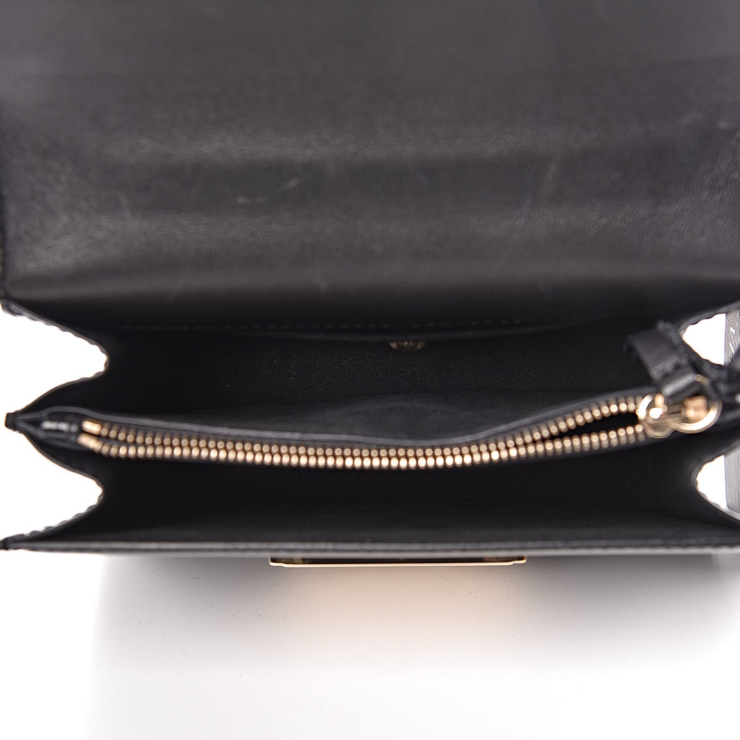 Patent Small Diamante Flap Black