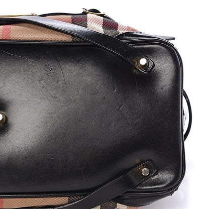 Burberry House Check Bridle Calfskin Medium Lynher Tote Black 13 of 15