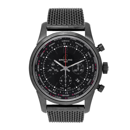 Breitling PVD Stainless Steel 46mm Transocean Unitime Chronograph Automatic Watch Black MB0510 2 of 5