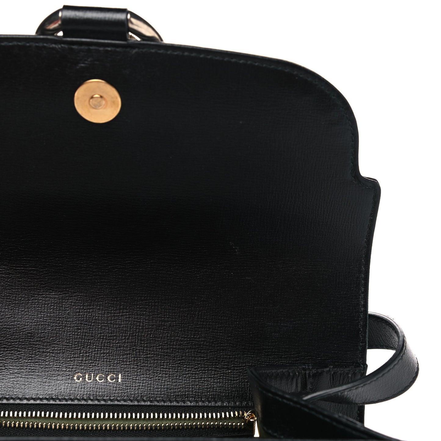 Textured Calfskin Small Torchon GG Ring Shoulder Bag Black