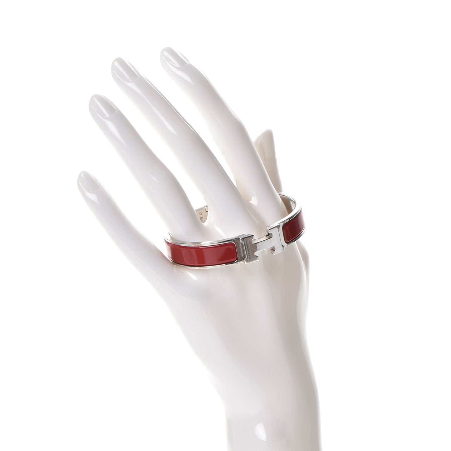 Enamel Narrow Clic Clac H Bracelet PM Rouge