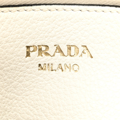 Prada Vitello Daino Flap Crossbody Bianco 6 of 9