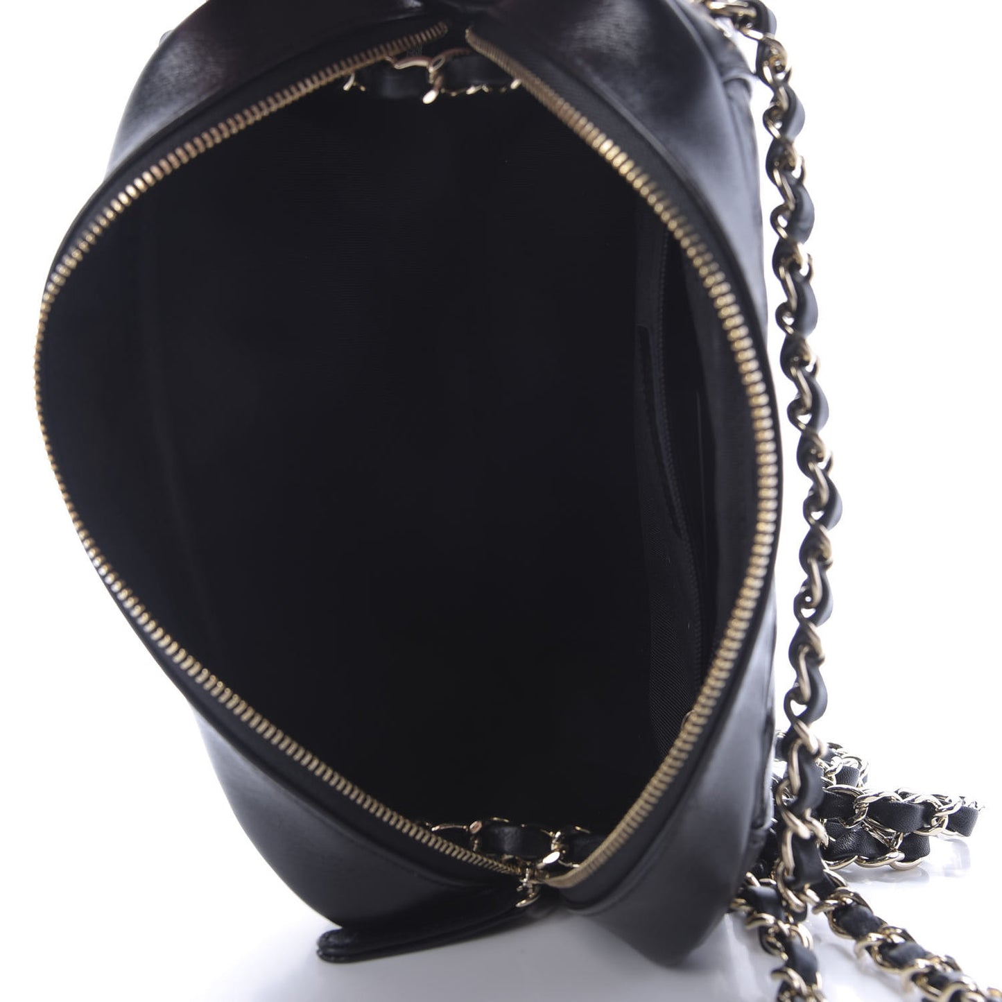 Calfskin Quilted Daily Chevron Camera Case Black