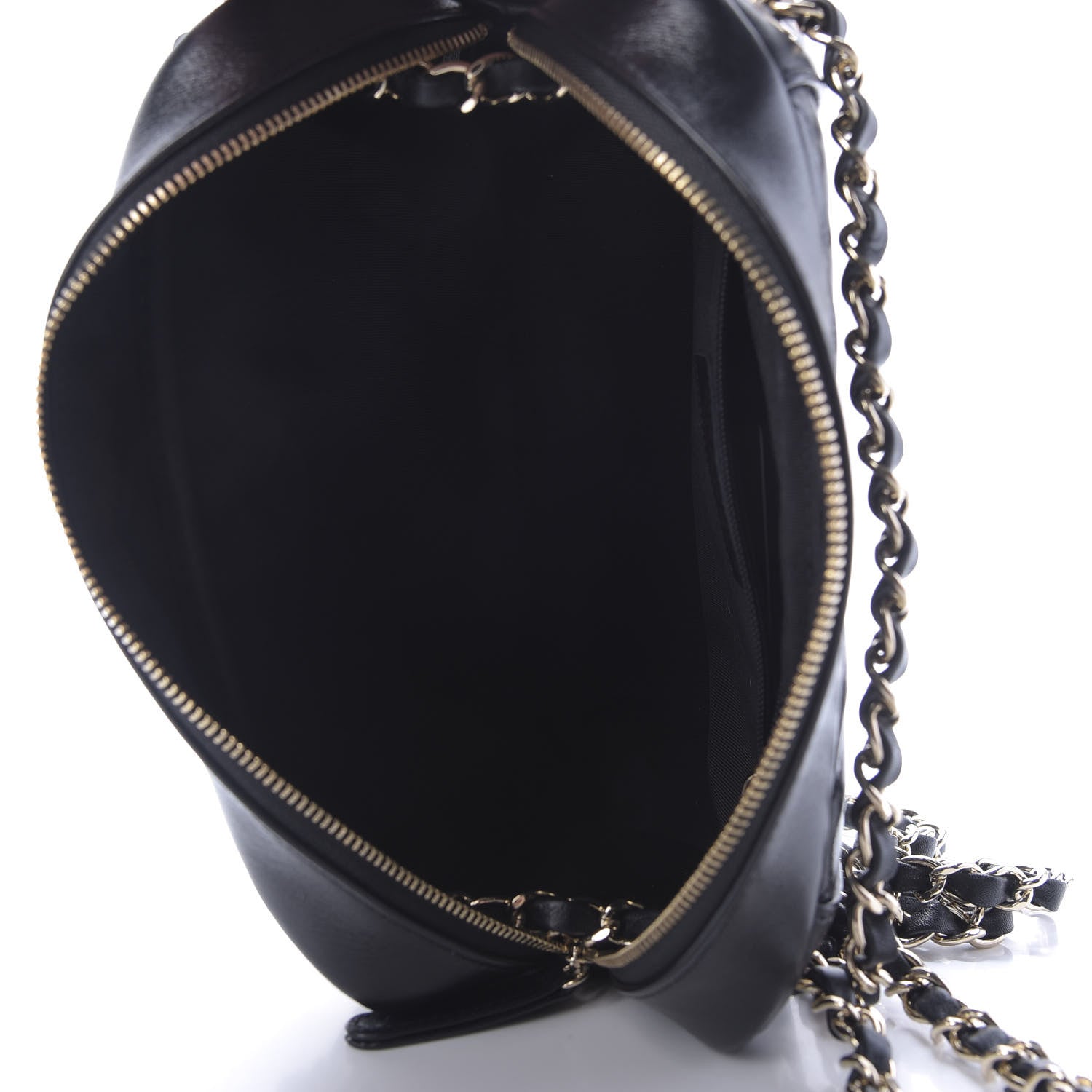 Chanel Calfskin Quilted Daily Chevron Camera Case Black 5 of 9