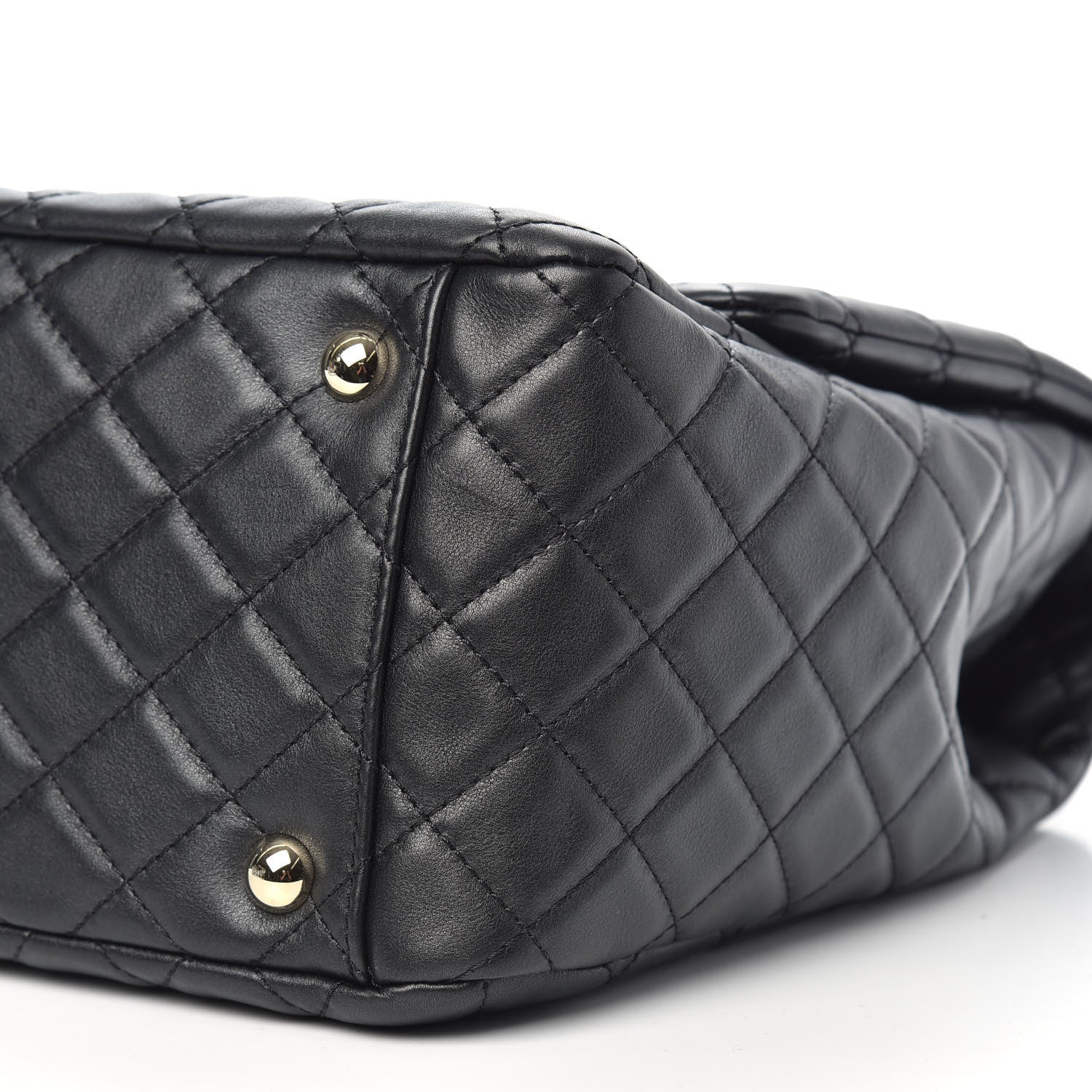 Chanel Calfskin Quilted XXL Travel Flap Bag Black 9 of 10