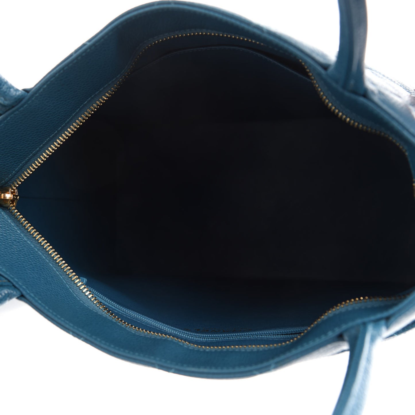 Caviar Quilted Medallion Tote Turquoise