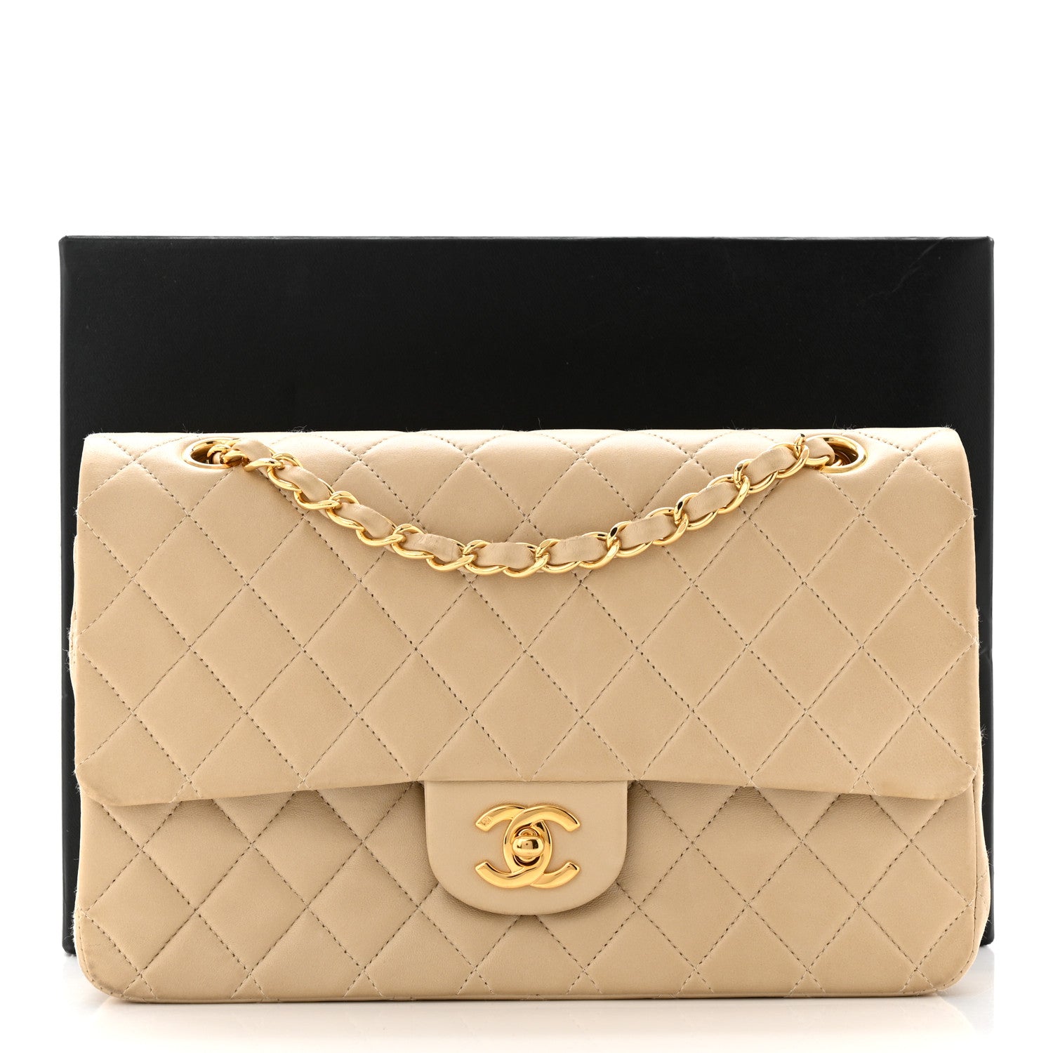 Chanel Lambskin Quilted Small Double Flap Beige 13 of 13