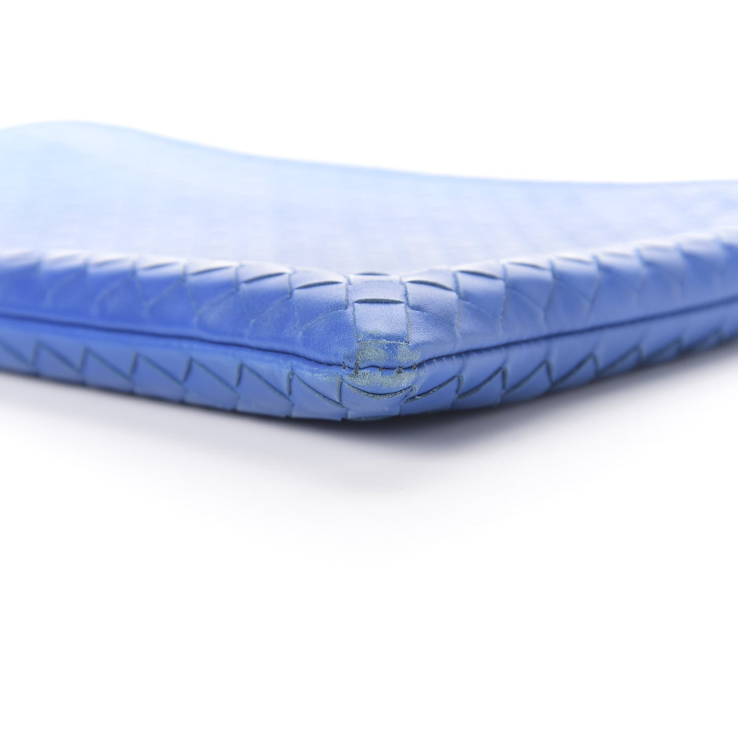 Bottega Veneta Nappa Intrecciato Flat Zip Pouch Blue 8 of 8