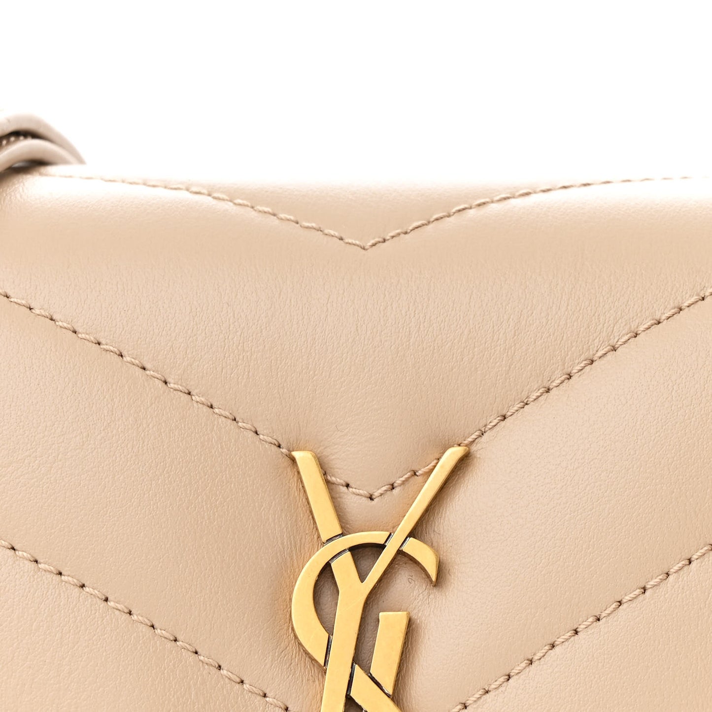 Calfskin Y Quilted Monogram Toy Loulou Crossbody Bag Dark Beige