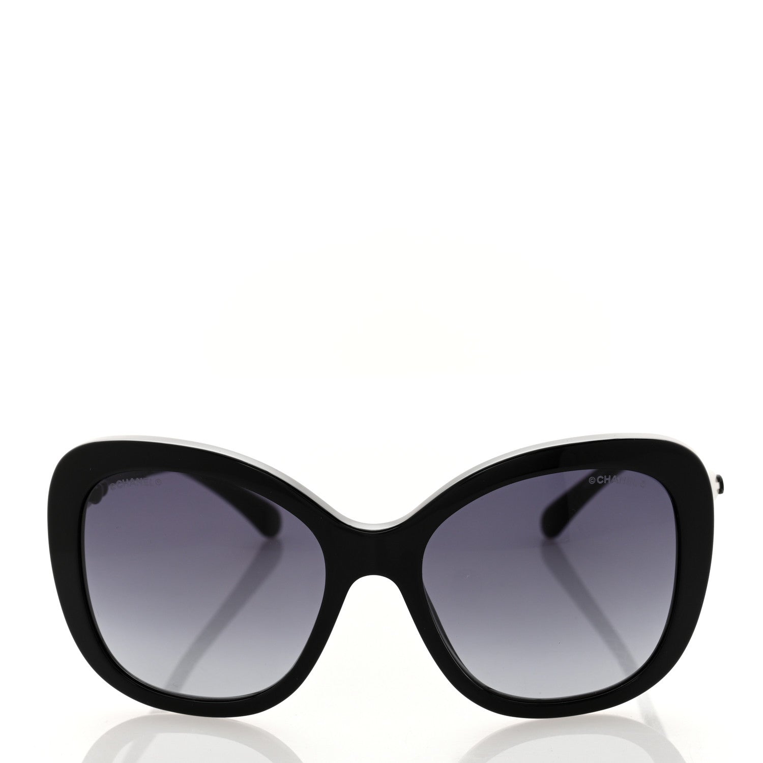Chanel Acetate Butterfly Winter Pearl Sunglasses 5339-H-A Black 2 of 7