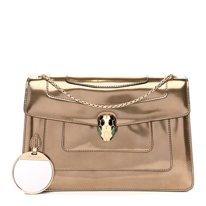 Bulgari Metallic Calfskin Serpenti Forever Crossbody Bag Bronze 3 of 15
