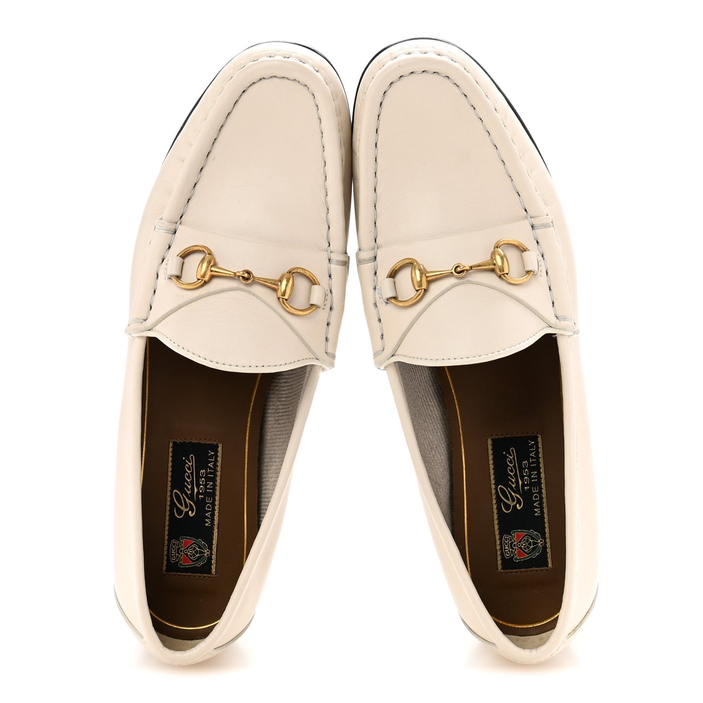 Betis Glamour Calfskin Womens 1953 Horsebit Loafers 37 Mystic White