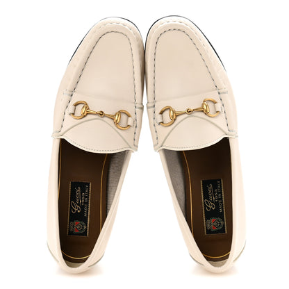 Gucci Betis Glamour Calfskin Womens 1953 Horsebit Loafers 37 Mystic White 2 of 11