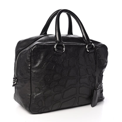 Prada Cervo Shine Bauletto Black 2 of 12