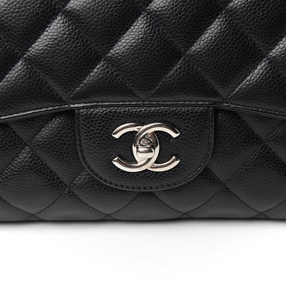 Chanel Caviar Quilted Jumbo Single Flap Black 9 of 9