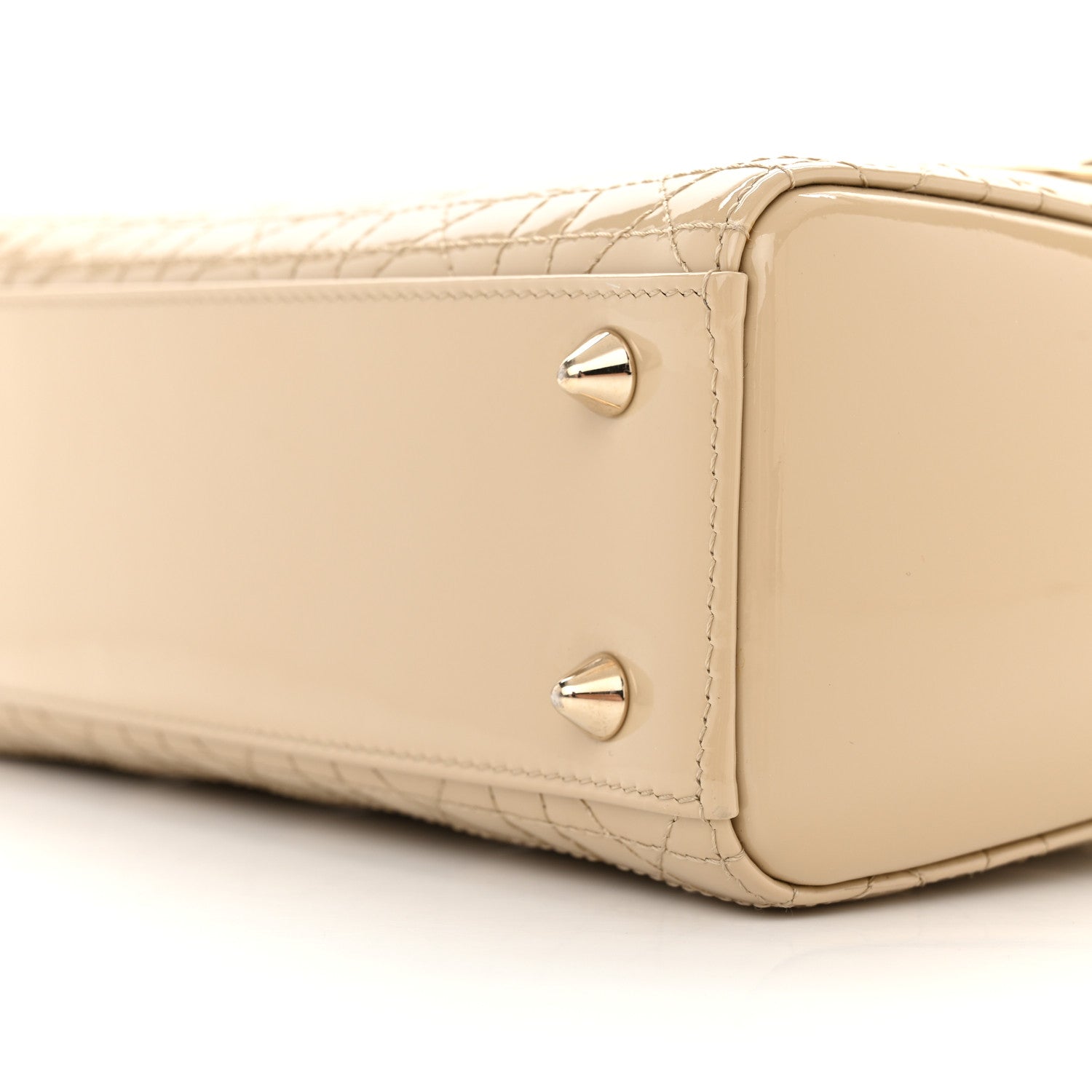 Christian Dior Patent Cannage Small Lady Dior Beige 9 of 10