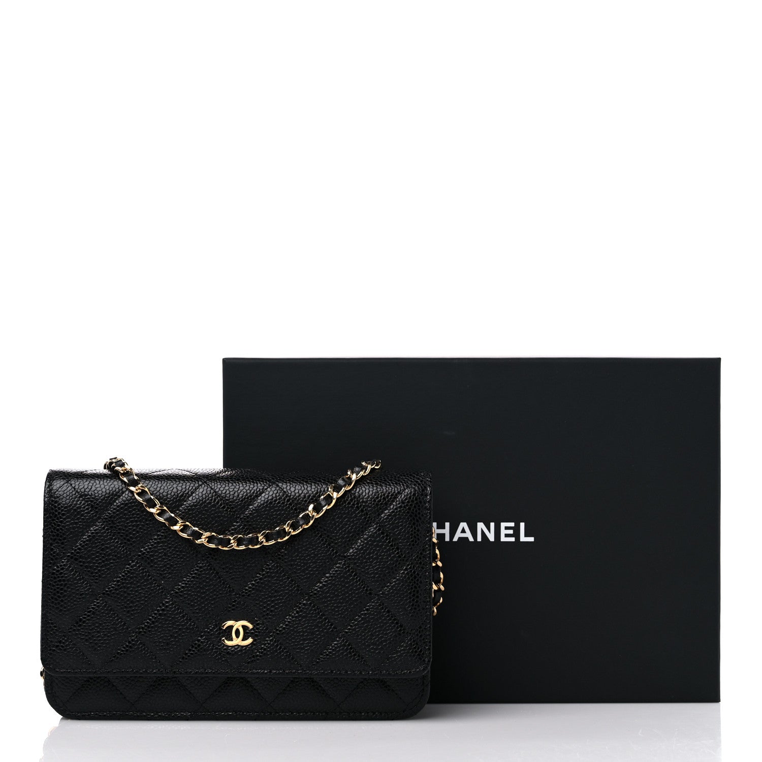 Chanel Caviar Quilted Wallet on Chain WOC Black 11 of 11