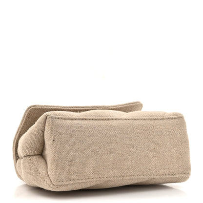 Off-White Linen Diagonal Quilted Jackhammer 17 Shoulder Bag Beige 4 of 10