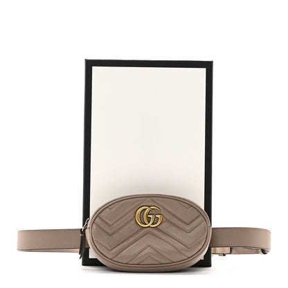 Gucci Calfskin Matelasse GG Marmont Belt Bag 85 34 Porcelain Rose 12 of 12