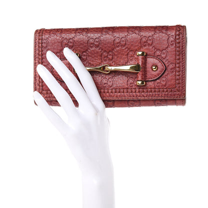 Gucci Guccissima Horsebit Continental Wallet Red 2 of 12