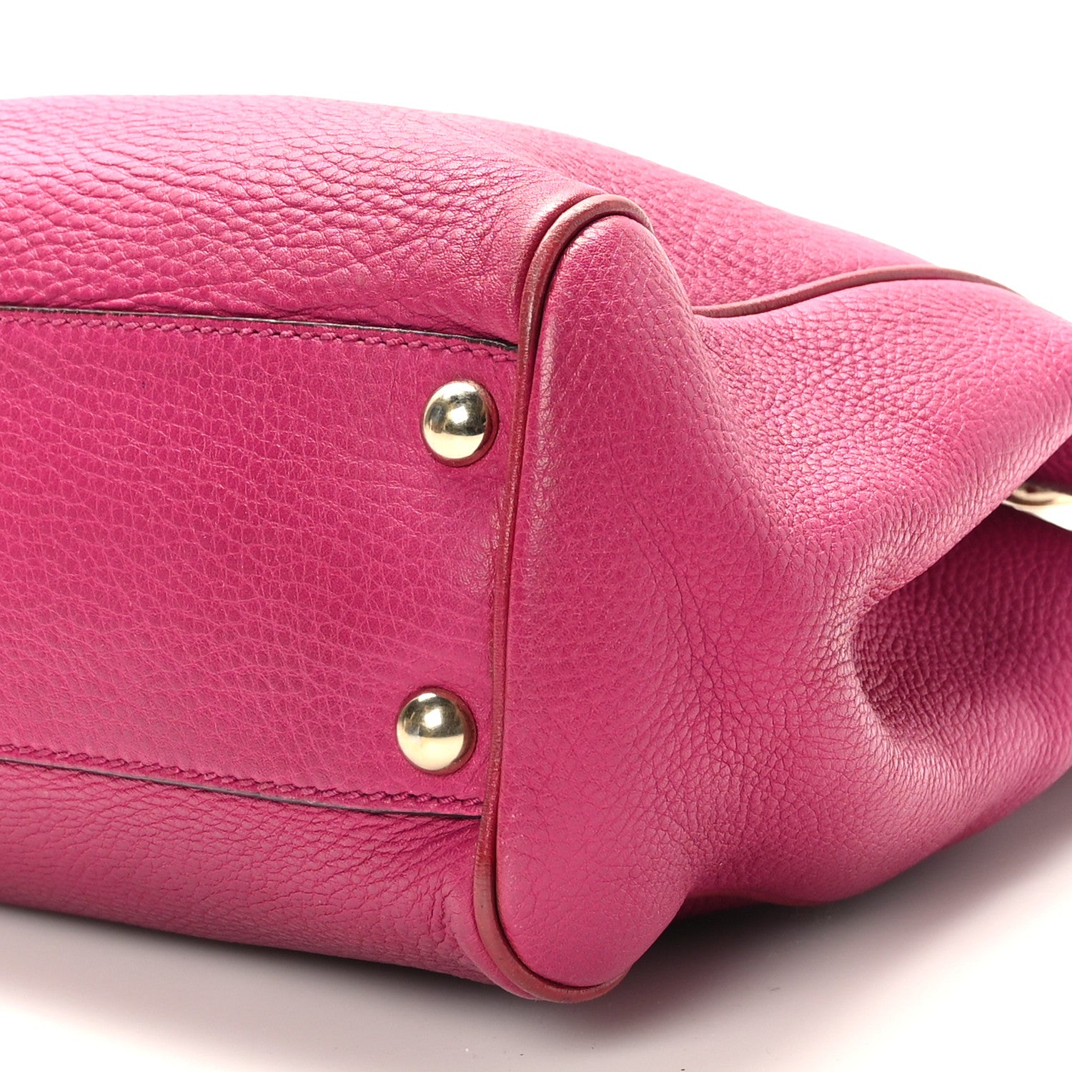 Gucci Calfskin Small Bamboo Shopper Tote Bright Bougainvillea 10 of 10