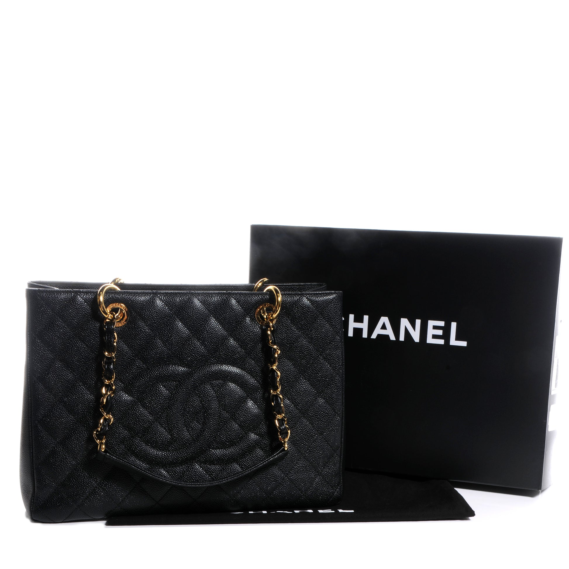 Chanel Caviar Grand Shopping Tote GST Black 5 of 9