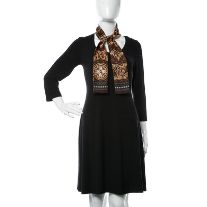 Louis Vuitton Silk Monogram LV World Bandeau Brown 2 of 4