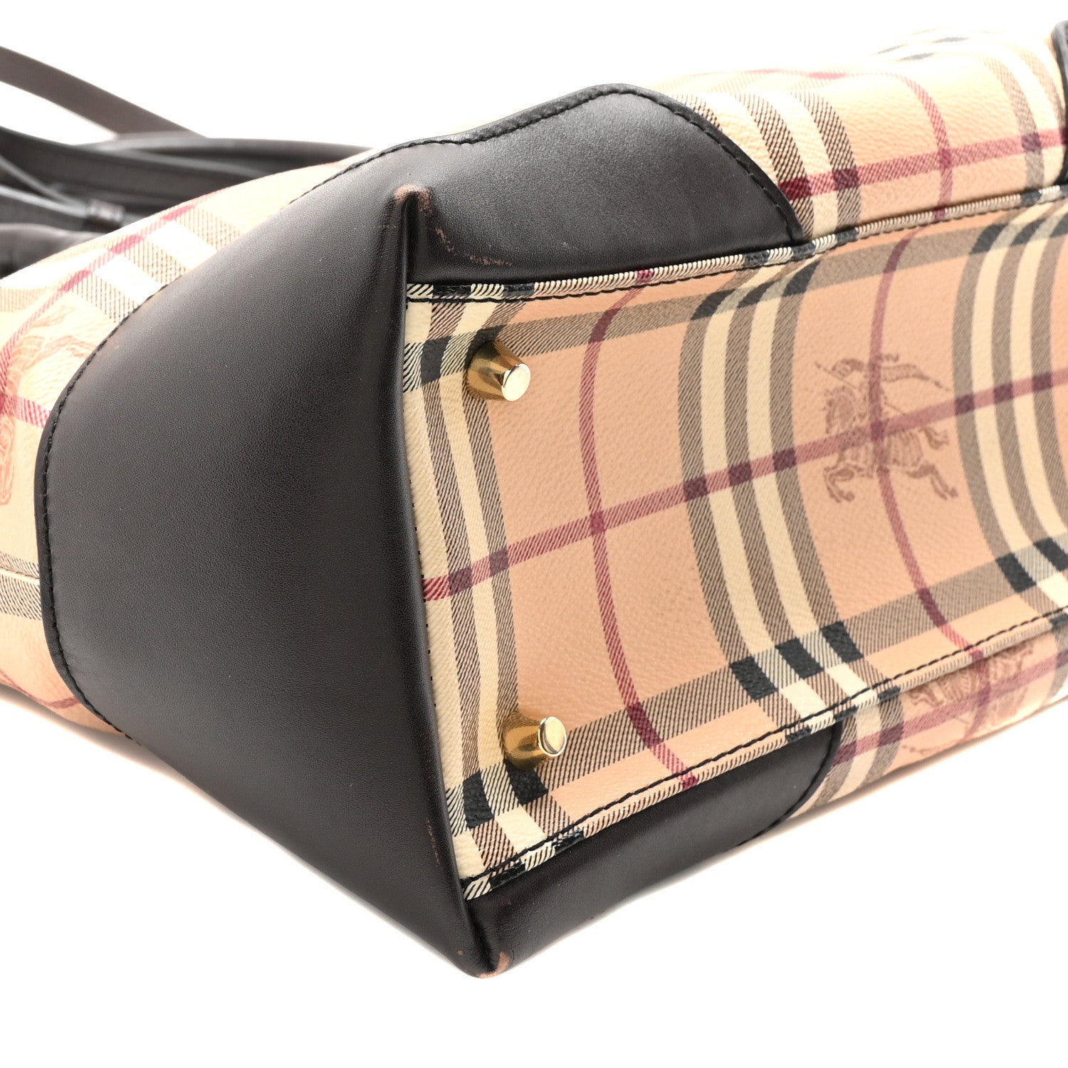 Burberry Haymarket Check Medium Primrose Tote Chocolate 9 of 10