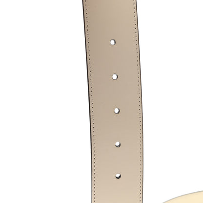 Gucci Plutone Calfskin Palladium Double G 40mm Belt 80 32 Mystic White 4 of 5