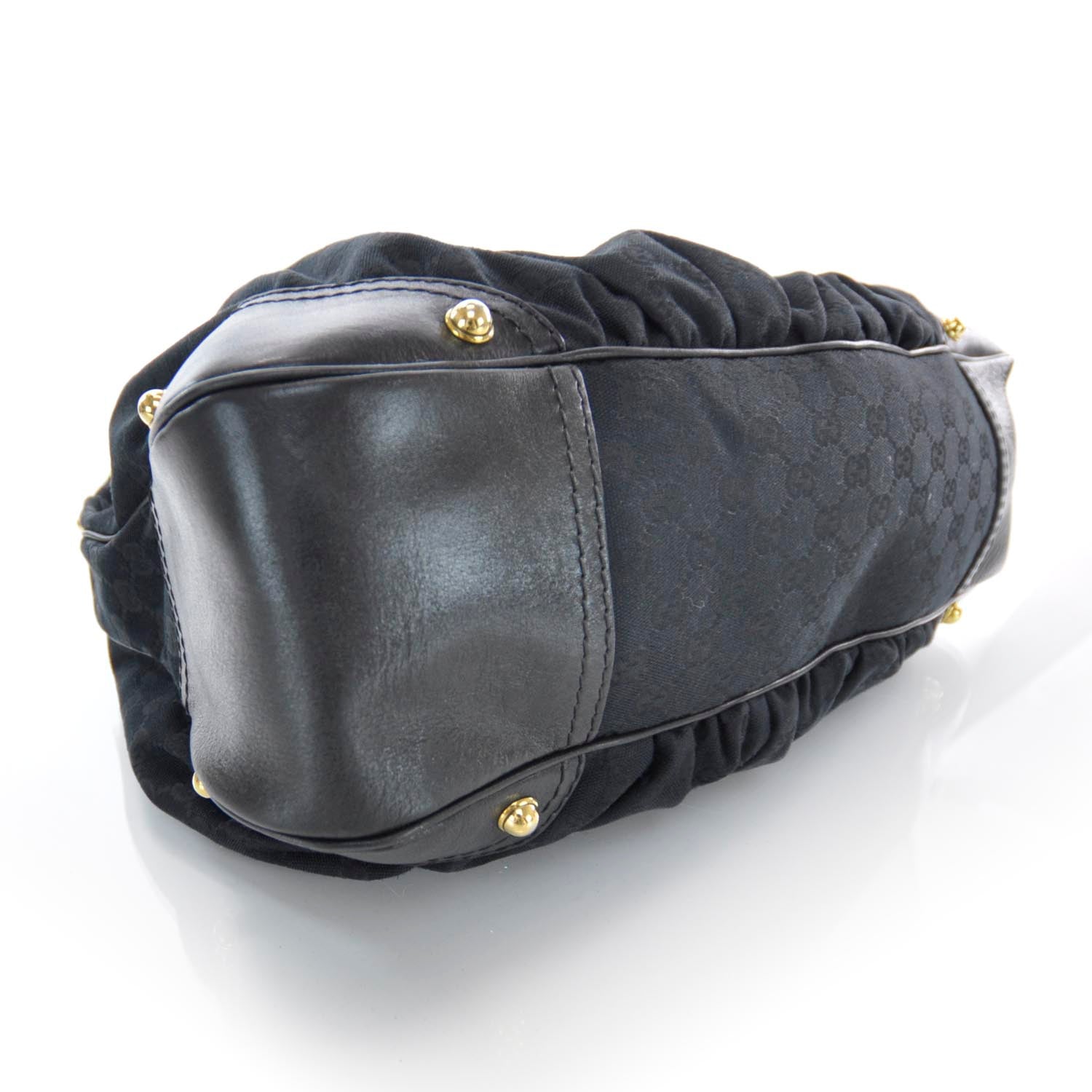 Gucci Monogram Large Jockey Hobo Black 4 of 8