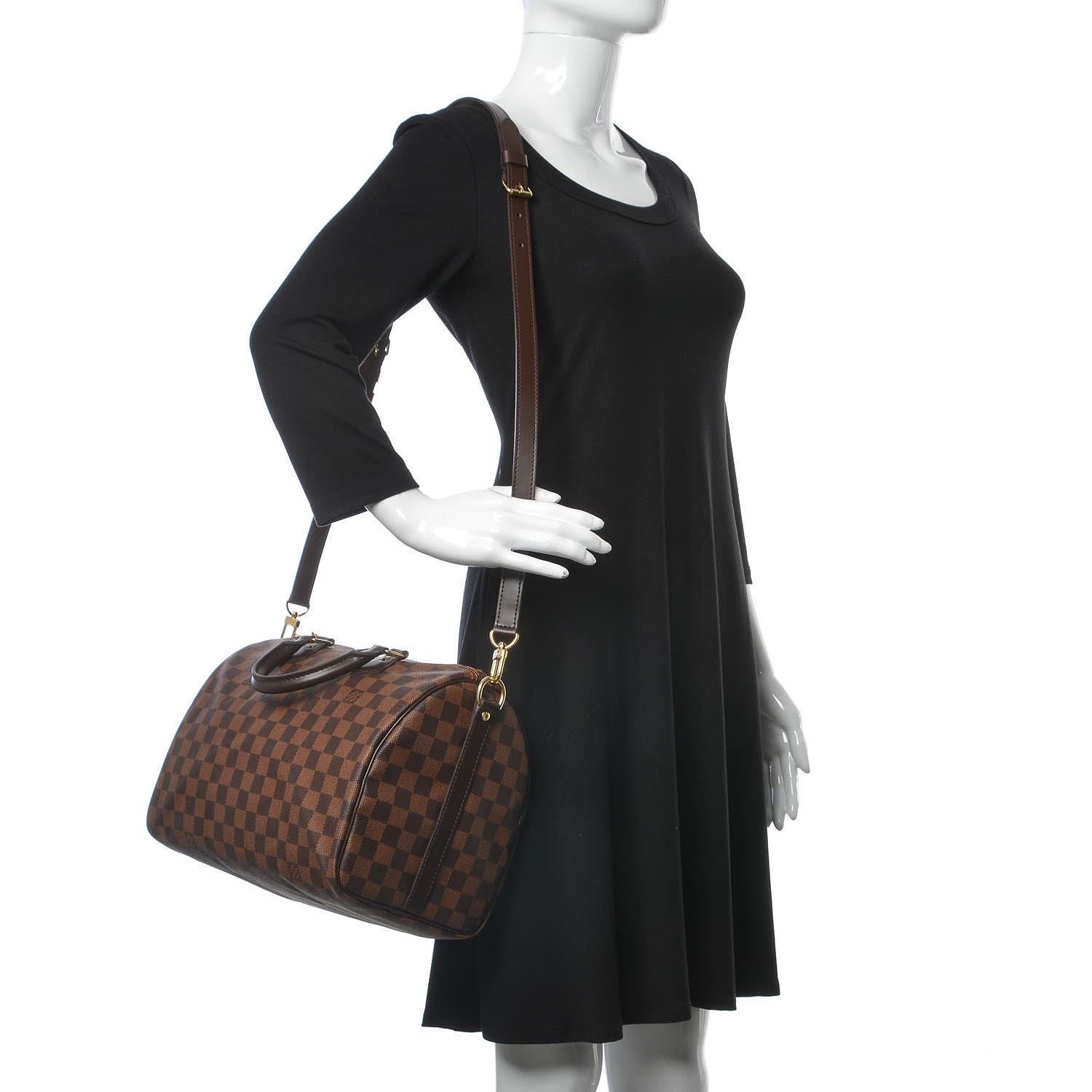 Louis Vuitton Damier Ebene Speedy Bandouliere 30 2 of 11
