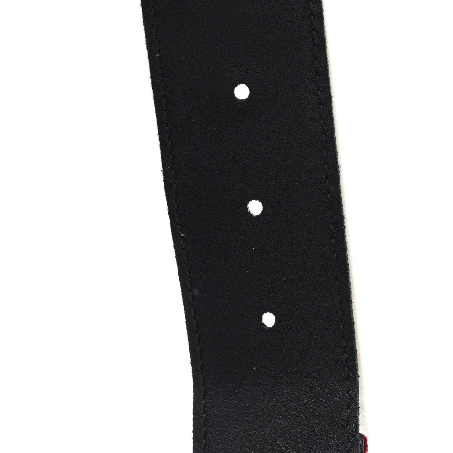 X ADIDAS Crystal Vintage Monogram Textured Dollar Calfskin Double G 40mm Belt 75 30 Hibiscus Red Off White Black