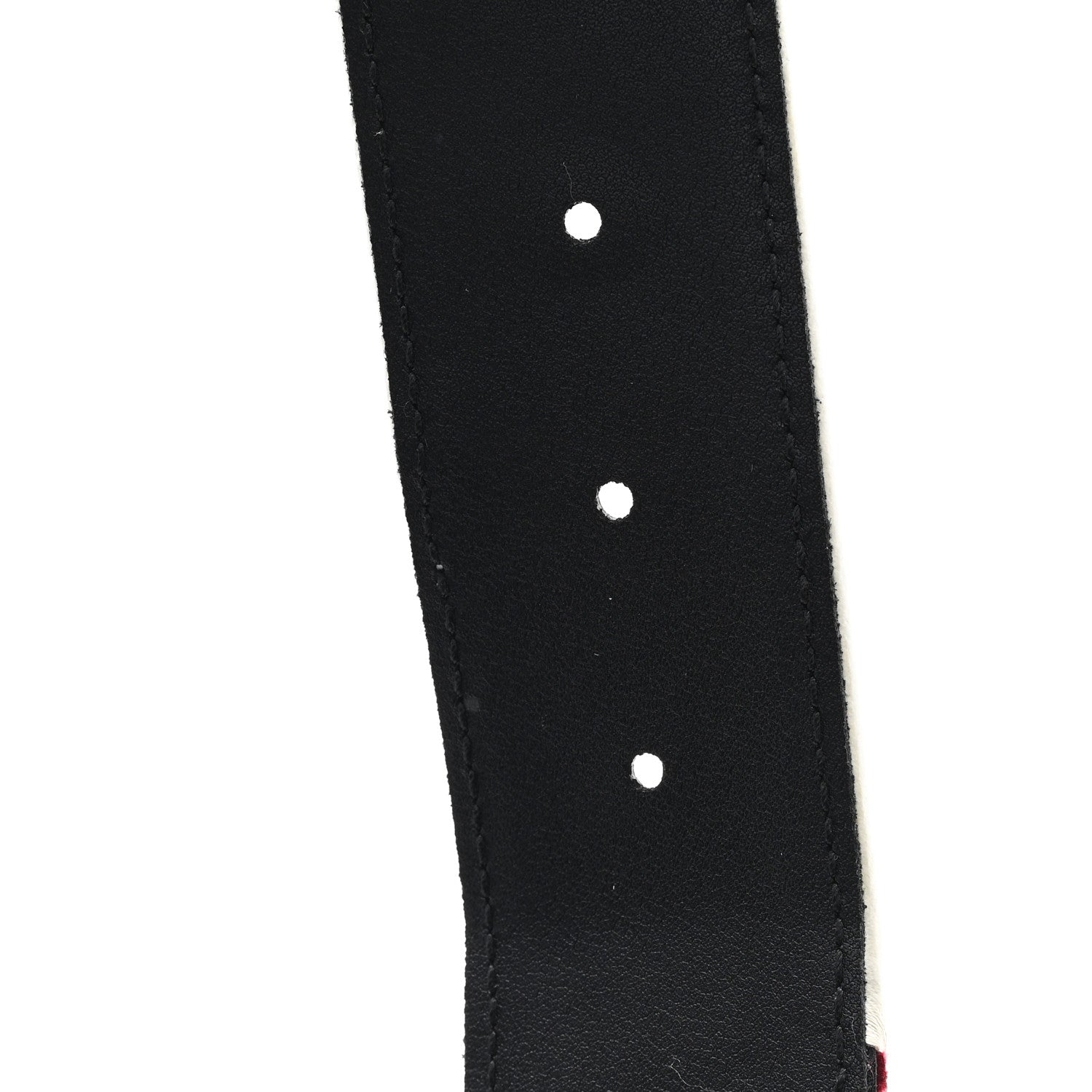 Gucci X ADIDAS Crystal Vintage Monogram Textured Dollar Calfskin Double G 40mm Belt 75 30 Hibiscus Red Off White Black 5 of 6