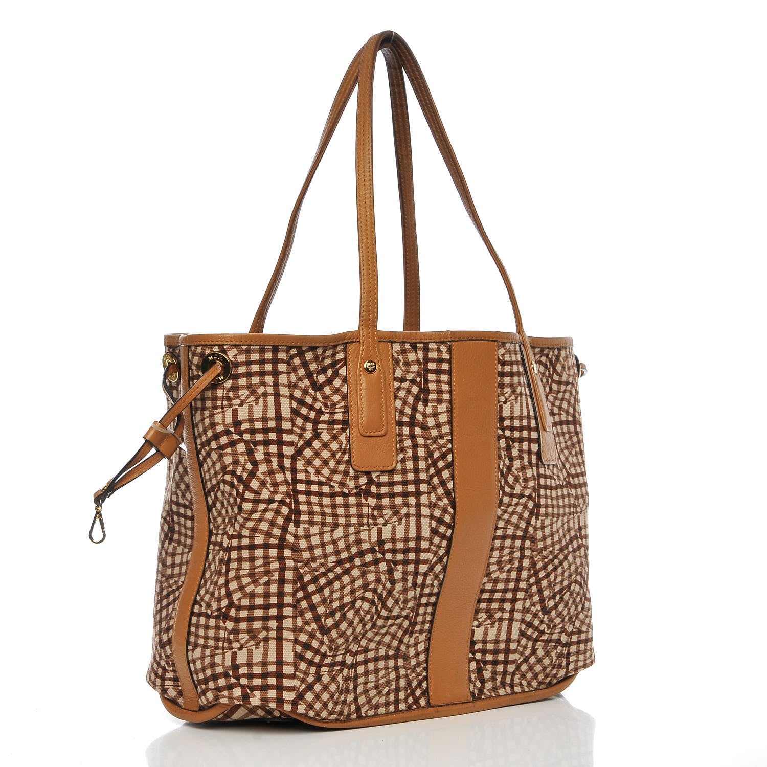 MCM Visetos Medium Liz Reversible Shopper Tote Cognac 6 of 15